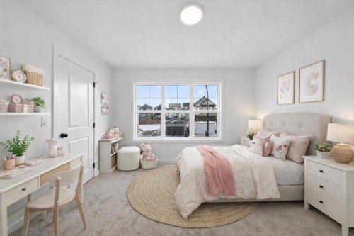 82 Versant Rise Sw, Calgary, AB - Indoor Photo Showing Bedroom