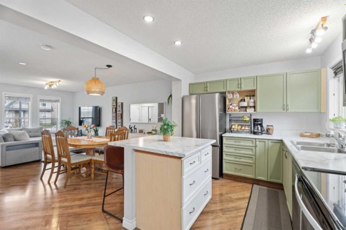 242 Elgin Place Se, Calgary, AB - Indoor Photo Showing Kitchen With Double Sink With Upgraded Kitchen