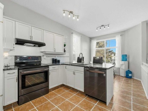 106 Springs Place Se, Airdrie, AB - Indoor Photo Showing Kitchen With Double Sink