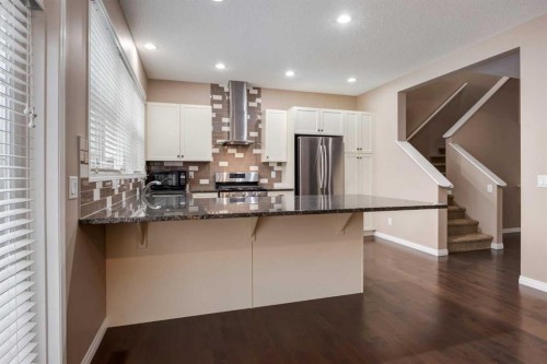 301 Auburn Meadows Boulevard Se, Calgary, AB - Indoor Photo Showing Kitchen With Upgraded Kitchen