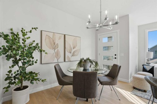 129 Wild Rose Way Se, Calgary, AB - Indoor Photo Showing Dining Room