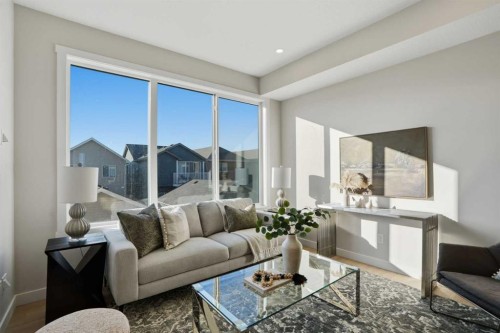 129 Wild Rose Way Se, Calgary, AB - Indoor Photo Showing Living Room