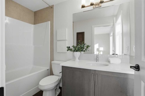 129 Wild Rose Way Se, Calgary, AB - Indoor Photo Showing Bathroom
