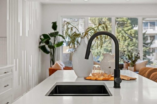 2518 16B Street Sw, Calgary, AB - Indoor Photo Showing Kitchen With Double Sink