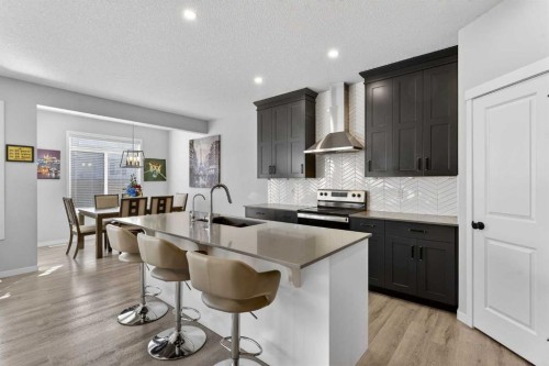 78 Corner Meadows Row Ne, Calgary, AB - Indoor Photo Showing Kitchen With Upgraded Kitchen