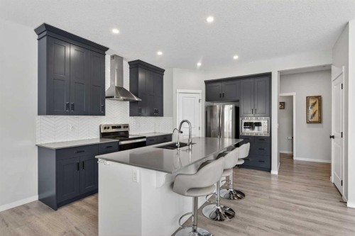 78 Corner Meadows Row Ne, Calgary, AB - Indoor Photo Showing Kitchen With Stainless Steel Kitchen With Upgraded Kitchen
