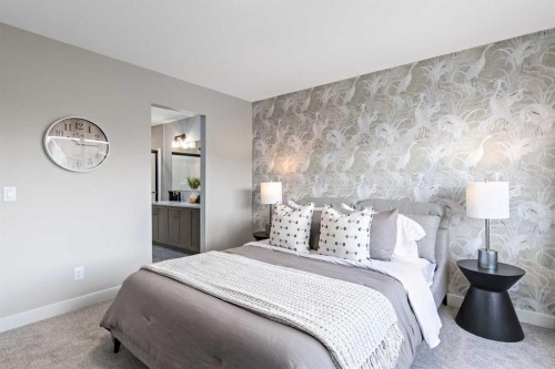 89 Heartwood Lane Se, Calgary, AB - Indoor Photo Showing Bedroom