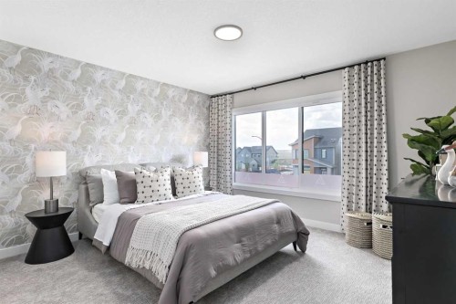 89 Heartwood Lane Se, Calgary, AB - Indoor Photo Showing Bedroom