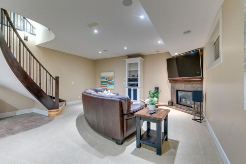 1727 Bowness Road Nw, Calgary, AB - Indoor Photo Showing Other Room With Fireplace