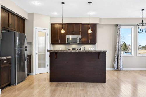 214-413 River Avenue, Cochrane, AB - Indoor Photo Showing Kitchen With Stainless Steel Kitchen