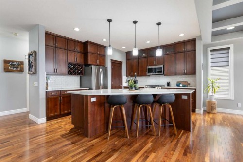 80 Sage Valley Park Nw, Calgary, AB - Indoor Photo Showing Kitchen With Stainless Steel Kitchen With Upgraded Kitchen
