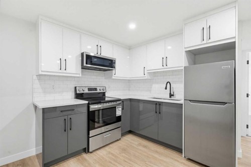 5610 Pensacola Crescent Se, Calgary, AB - Indoor Photo Showing Kitchen With Stainless Steel Kitchen With Upgraded Kitchen