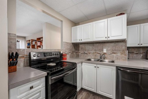 75D-231 Heritage Drive Se, Calgary, AB - Indoor Photo Showing Kitchen With Double Sink