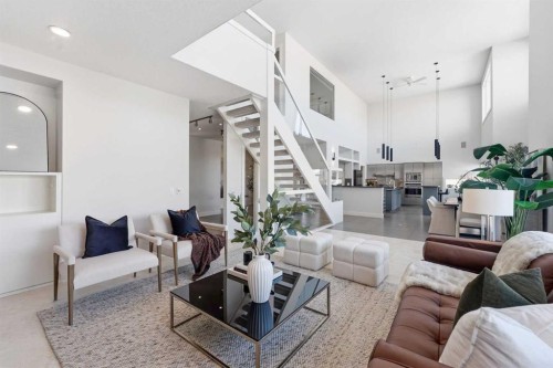 16 Hamptons Cove Nw, Calgary, AB - Indoor Photo Showing Living Room