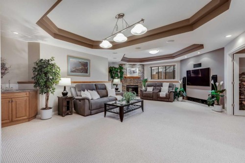 7 Filbert Close, Sylvan Lake, AB - Indoor With Fireplace