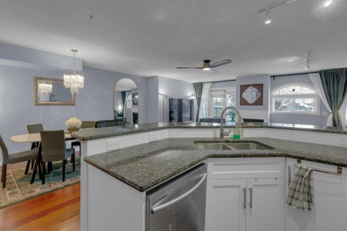 103-923 15 Avenue Sw, Calgary, AB - Indoor Photo Showing Kitchen With Double Sink