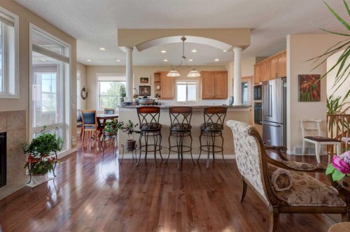 49 Arbour Crest Heights Nw, Calgary, AB - Indoor With Fireplace