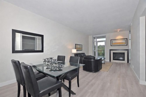 416-222 Riverfront Avenue Sw, Calgary, AB - Indoor With Fireplace