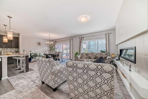 17 Walgrove Manor Se, Calgary, AB - Indoor Photo Showing Living Room With Fireplace