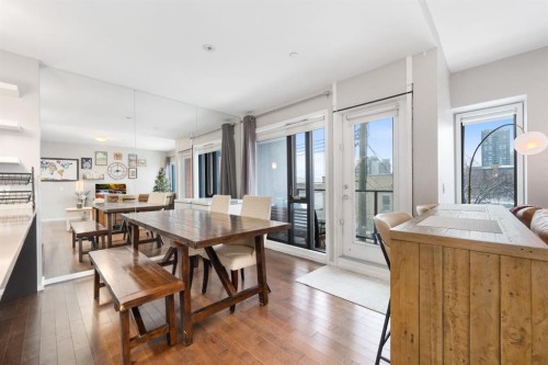 201-414 Meredith Road Ne, Calgary, AB - Indoor Photo Showing Dining Room