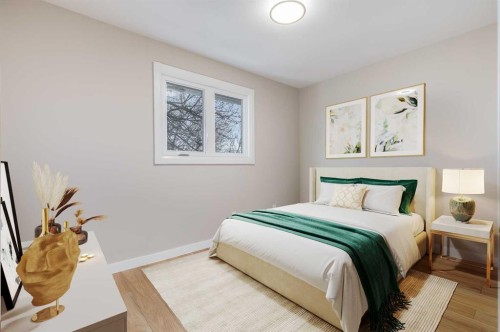 8111 Ranchview Drive Nw, Calgary, AB - Indoor Photo Showing Bedroom