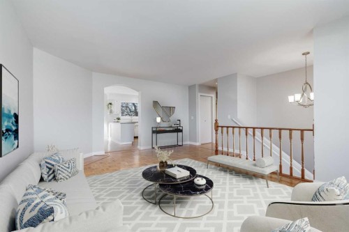 8111 Ranchview Drive Nw, Calgary, AB - Indoor Photo Showing Living Room