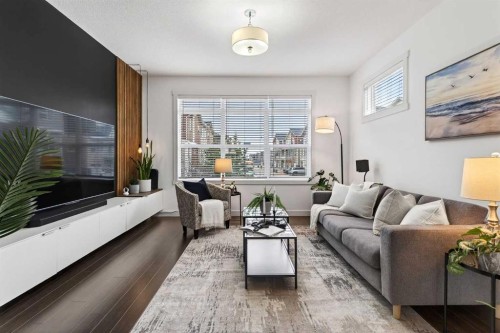 404 Redstone View Ne, Calgary, AB - Indoor Photo Showing Living Room