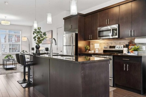404 Redstone View Ne, Calgary, AB - Indoor Photo Showing Kitchen With Stainless Steel Kitchen With Upgraded Kitchen