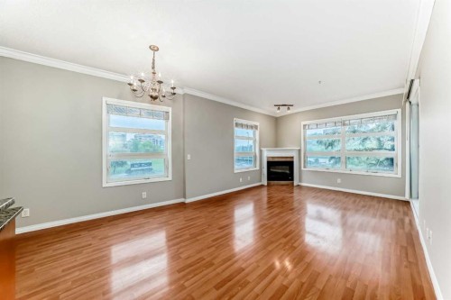 225-333 Riverfront Avenue Se, Calgary, AB - Indoor With Fireplace