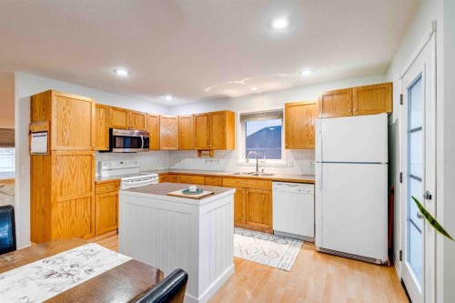 307 Regal Crescent, Trochu, AB - Indoor Photo Showing Kitchen With Double Sink