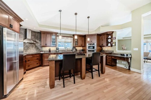 36 Dalrymple Green Nw, Calgary, AB - Indoor Photo Showing Kitchen With Upgraded Kitchen