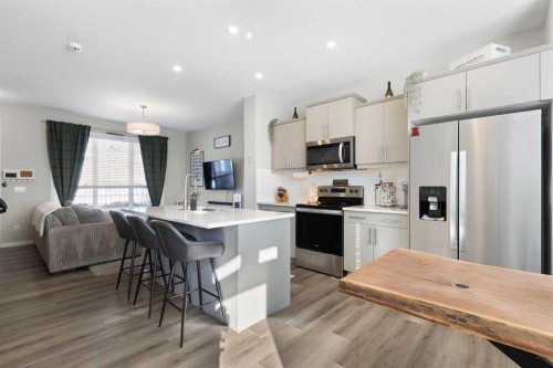 277 Ellen Way, Crossfield, AB - Indoor Photo Showing Kitchen With Stainless Steel Kitchen