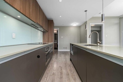 1007-1122 3 Street Se, Calgary, AB - Indoor Photo Showing Kitchen With Double Sink
