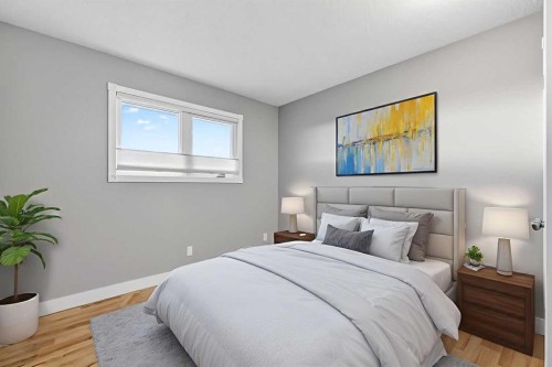 740 Lysander Drive Se, Calgary, AB - Indoor Photo Showing Bedroom