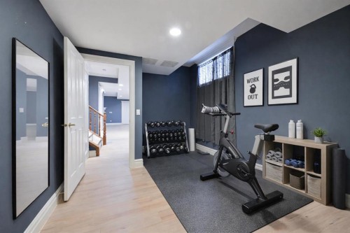 3821 1A Street Sw, Calgary, AB - Indoor Photo Showing Gym Room