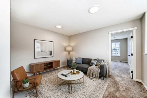 35 Bartlett Crescent Se, Calgary, AB - Indoor Photo Showing Living Room