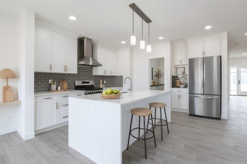 14 Quartz Gate, Balzac, AB - Indoor Photo Showing Kitchen With Upgraded Kitchen