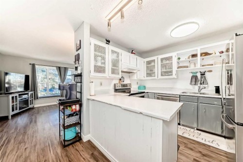 7840 20A Street Se, Calgary, AB - Indoor Photo Showing Kitchen With Double Sink