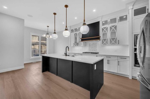 203 Kinniburgh Place, Chestermere, AB - Indoor Photo Showing Kitchen With Upgraded Kitchen