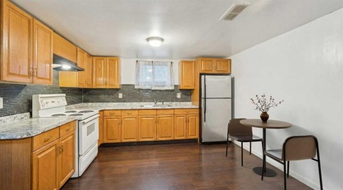 1816 42 Street Se, Calgary, AB - Indoor Photo Showing Kitchen With Double Sink