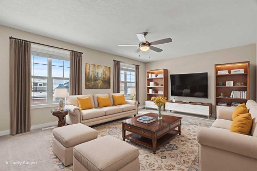 2306 Bayside Circle Sw, Airdrie, AB - Indoor Photo Showing Living Room