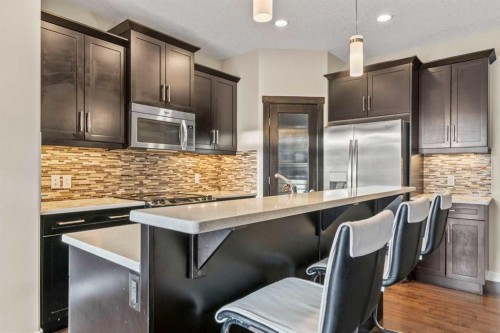 2306 Bayside Circle Sw, Airdrie, AB - Indoor Photo Showing Kitchen With Stainless Steel Kitchen With Upgraded Kitchen