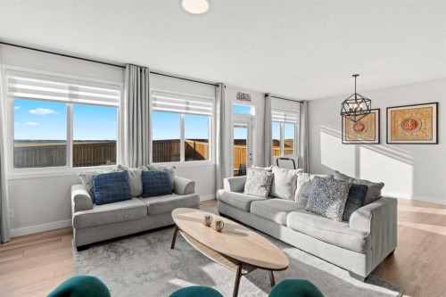461 Corner Meadows Way Ne, Calgary, AB - Indoor Photo Showing Living Room