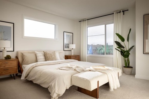 206 Sora Gardens Se, Calgary, AB - Indoor Photo Showing Bedroom