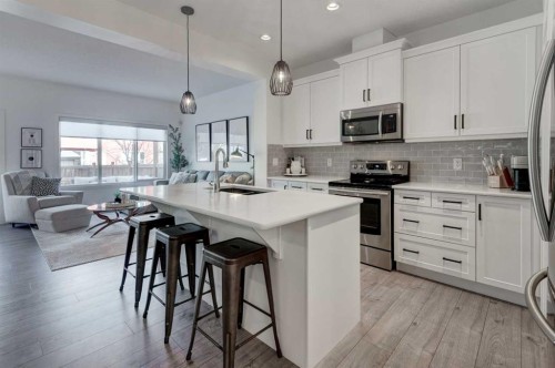 236 Auburn Glen Close Se, Calgary, AB - Indoor Photo Showing Kitchen With Upgraded Kitchen