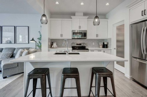 236 Auburn Glen Close Se, Calgary, AB - Indoor Photo Showing Kitchen With Upgraded Kitchen