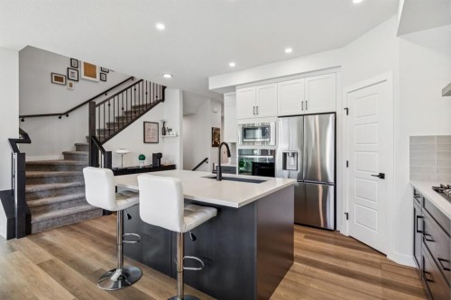 170 Creekstone Path Sw, Calgary, AB - Indoor Photo Showing Kitchen With Stainless Steel Kitchen With Upgraded Kitchen