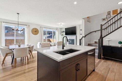 170 Creekstone Path Sw, Calgary, AB - Indoor Photo Showing Kitchen With Double Sink
