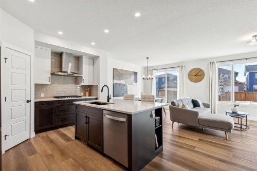 170 Creekstone Path Sw, Calgary, AB - Indoor Photo Showing Kitchen With Upgraded Kitchen