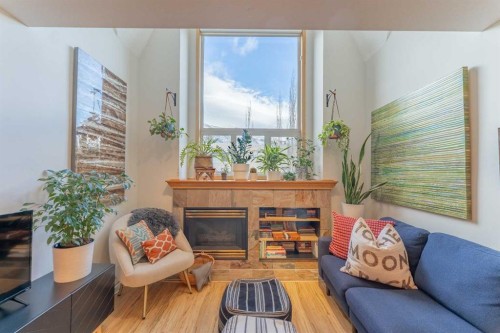 2-601 4Th Street, Canmore, AB - Indoor With Fireplace